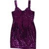 GUESS Womens Sequined V Neck O Ring Strap Shift Dress - 2 of 2