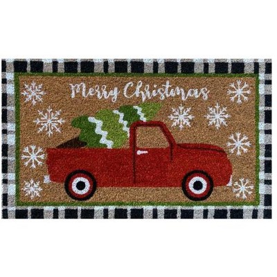 Doormat, Personalized Fall Red Truck Doormat - 18 X 30, Outdoor