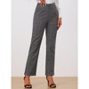 INSPIRE CHIC Women's Plaid Elastic Waist Casual Work Office Long Pants - 2 of 4