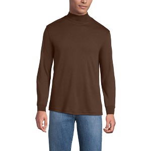Lands' End Men's Cotton Supima Mock Turtleneck - 1 of 3