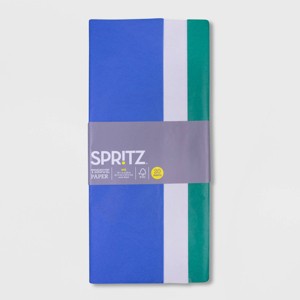 20ct Banded Tissue Gray/Green - Spritz™: Gift Wrap Tissue for Easter & All Occasions, 16.5" x 24", Multicolor, 20 Pack - 1 of 1