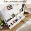 Acekool 6 Drawer Dresser, Modern Chest with Metal Handles, Wooden TV Stand & Storage Organizer for Bedroom, Living Room - 4 of 4