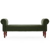 Christopher Knight Home Coral Traditional Teddy Upholstered Bench with Rolled Arms - 2 of 4