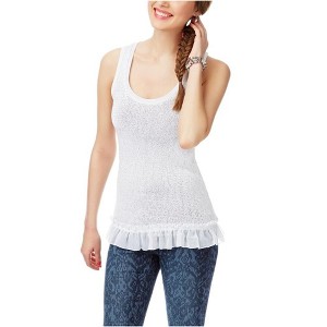 Aeropostale Womens Sequin Sparkle Ruffle Tank Top - 1 of 1