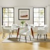 Curt Boucle Elevated Backrest Dining Chair with Metal Legs Set of 6 | Artful Living Design - 2 of 4