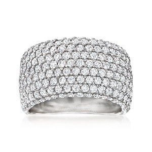 Ross-Simons Italian 1.50 ct. t.w. Pave CZ Ring in Sterling Silver Size 5 - 1 of 4