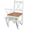 CLIHOME Modern Minimalist Dining Chair with Retro Design of Solid Pine Wood, Comfortable X-Shaped Chair Back Restaurant Backrest Chair(Set of 2) - 3 of 4