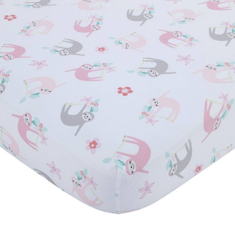 Little Love by NoJo Tropical Garden All Over Print Crib Sheet, 1 of 6