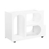 NicBex Modern Narrow Coffee Table with Storage,Mobile End Table with Lockable Wheels,Living Room Furniture - 2 of 4