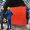 VEVOR Welding Screen with Frame, 6' x 8' Welding Curtain Screen,Flame-Resistant Vinyl Welding Protection Screen on 4 Swivel Wheels (2 Lockable), Red - 2 of 4