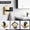 Itopfox 3 Piece Bathroom Hardware Set Black and Brushed Gold Stainless Steel Towel Ring Toilet Paper Holder Hook Wall Mounted - 2 of 4