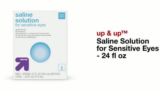 Saline Solution for Sensitive Eyes - 24 fl oz - up &#38; up&#8482;, 2 of 8, play video