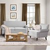 CAVINAS Linen Accent Chair with Mid-Height Rivet Backrest,Mid-Century Upholstered Living Room Chairs,Reading Chairs for Living Room - 2 of 4