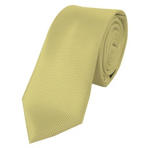 Men's Solid Color Microfiber Poly Woven Slim 2.25 Inch Wide And 57 Inch Long Necktie - 1 of 4