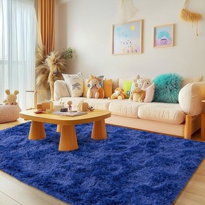 Soft Shag Area Rug 6x9 for Living Room or Bedroom, Fluffy Non-Slip Plush Carpet, Cozy Fuzzy Indoor Rug for Kids Room - 1 of 4