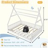 BABYYER Twin Size Detachable Floor Tent Bed, Wooden House Bed Frame with Fence and Roof, No Box Spring Needed for Boys and Girls - 4 of 4