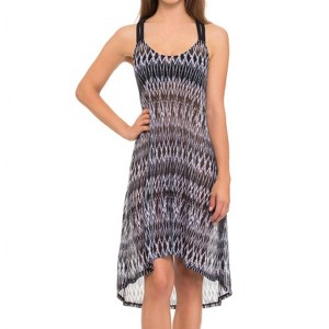Women's Sheer Mesh Macrame Back Dress Cover Up - Profile By Gottex - 1 of 4