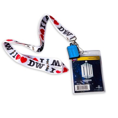 Seven20 Doctor Who I Heart the Doctor with 2D TARDIS Lanyard Charm