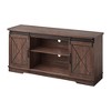 59 Inch TV Stand for TVs Up to 65 Inch, Farmhouse Wood Entertainment Center with Sliding Barn Doors with Adjustable Shelves & Open Compartment - 2 of 4