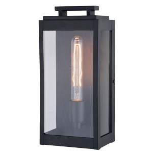 Vaxcel Hampton 1 - Light Wall Light in  Textured Black - 1 of 4