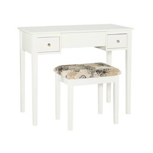 Butterfly Vanity and Stool White - Linon
