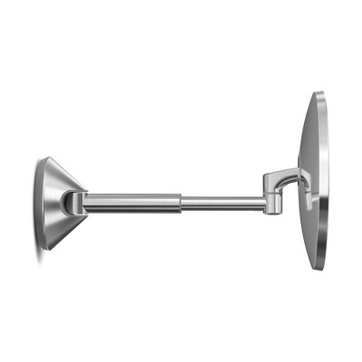 Brushed Stainless Steel 8" Wall Mounted Magnifying Mirror