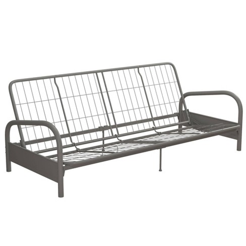 Khloe Metal Contemporary Futon Frame Silver Room Joy Target