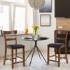 Tangkula Set of 2 Bar Stools Vintage Wooden Dining Chair for Kitchen, Bistro Brown&Black - 2 of 4