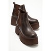 Clen - Brown Genuine Leather Elastic-Sided Platform Boot (Women) | Forever & Always Shoes - 2 of 4