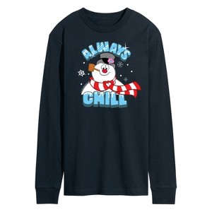 Men's - Frosty The Snowman - Christmas Long Sleeve Graphic T-Shirt - 1 of 4