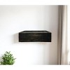HomeRoots 10" Black Distressed Wood Wall Mounted Floating Shelf With LED - 2 of 4