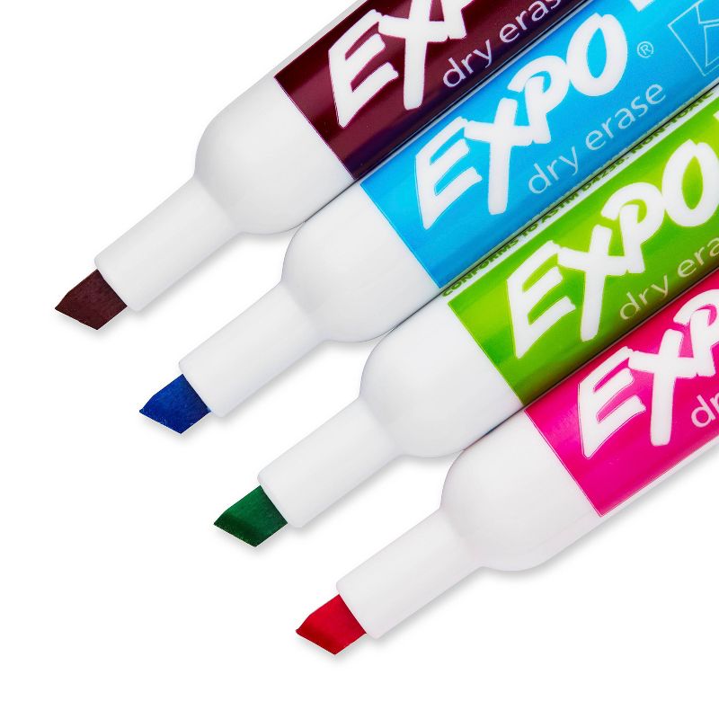 Expo 4pk Dry Erase Markers Chisel Tip Tropical Multicolored, 4 of 9