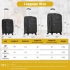 FonTOI 20"&24"&28" Luggage Sets 3 Pieces, Softside Expandable Luggages with Duffel Bag, Spinner Travel luggage Sets, Black, 12.2"*18.9"*30" - 3 of 4