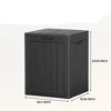Wooakway 28 Gallon Waterproof All-Weather Storage Box Deck Box Indoor and Outdoor Use - 4 of 4
