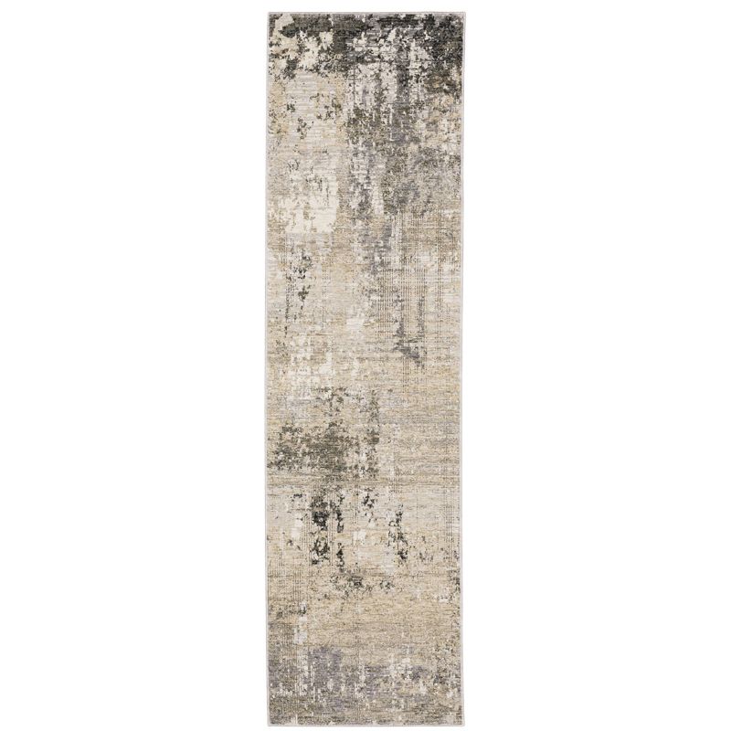 Nirvan Distressed Abstract Indoor Area Rug Beige/Gray - Captiv8e Designs, 1 of 9