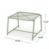 Lyngins Modern Mesh Outdoor End Table, Rectangle Powder-Coated Metal Patio End Table for Outside Use, Patio Side Table - 3 of 4