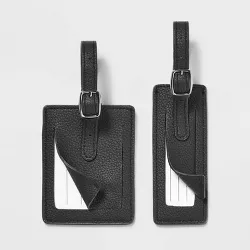2pk Luggage Tag Black - Open Story™