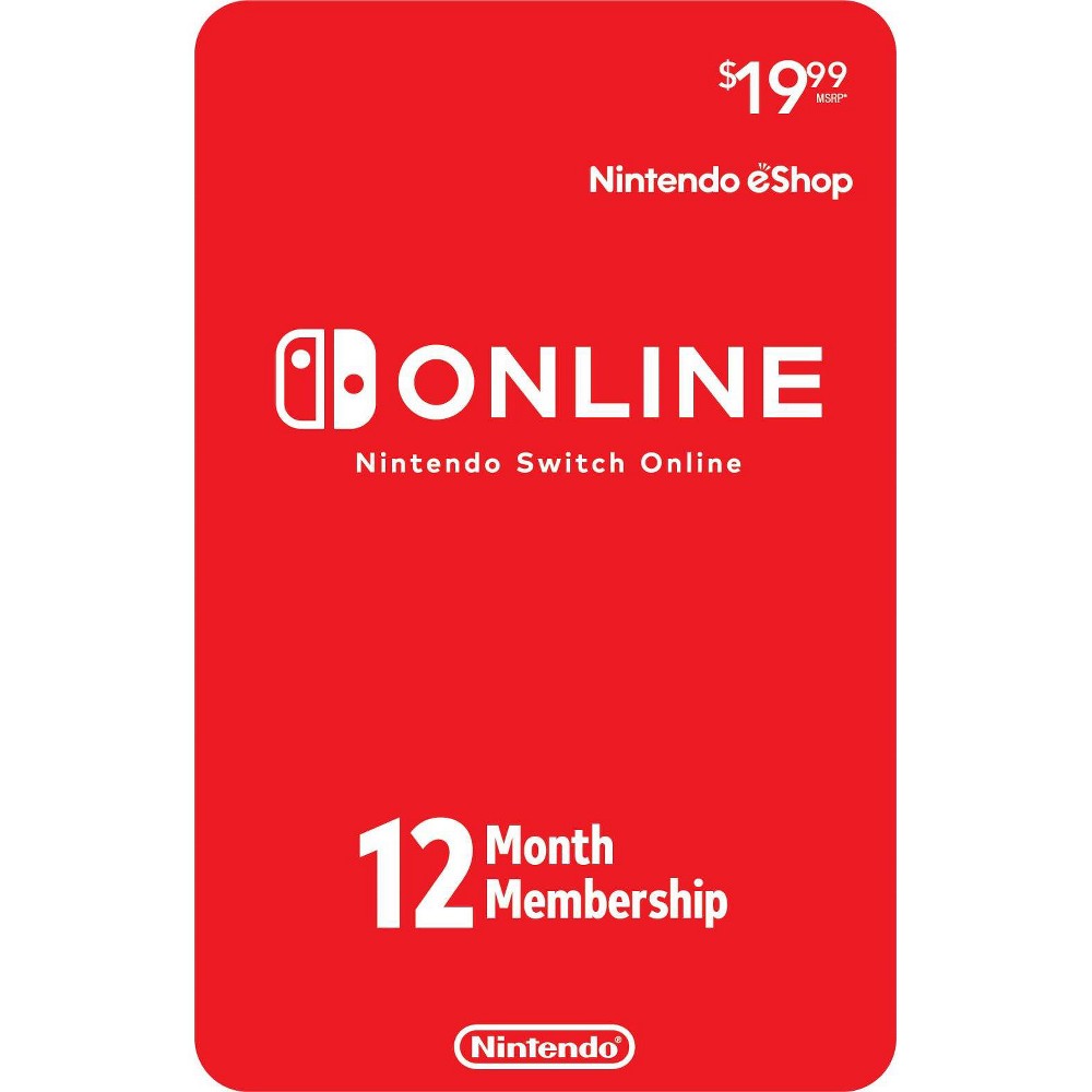 Photos - Game Nintendo Switch Online 12-Month Individual Membership -  Switch (D 