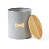 Park Life Designs 75 fl oz Hector Food Tin Dog Food Storage Container - Gray - 2 of 4
