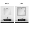 Amanti Art Mirror Makeover Bathroom Mirror Frame Border Kit - Fully Assembled Peel and Stick Frame - Mirror NOT Included - Vista Brushed Nickel Trim - 4 of 4