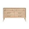 NicBex Mid-Century Modern 2/5/6 Drawer Dresser,Wood Chest of Drawers with Metal Handles for Bedroom,Living Room,Entryway,Oak - 3 of 4