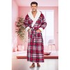 ADR Men's Robe, Warm Plush Hooded Bathrobe Man, Full Length Fleece Robe Man with Hood - 2 of 4