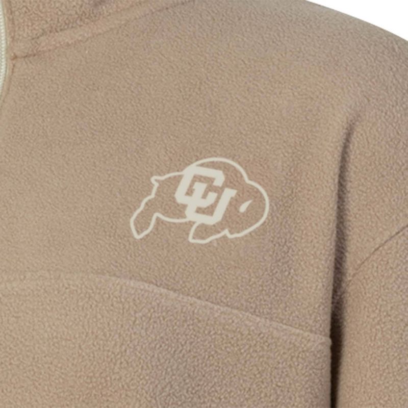 NCAA Colorado Buffaloes Women&#39;s 1/4 Zip Sand Fleece Sweatshirt, 3 of 4