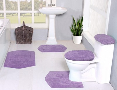 Waterford Collection Cotton Tufted Set of 5 Bath Rug Set - Home Weavers