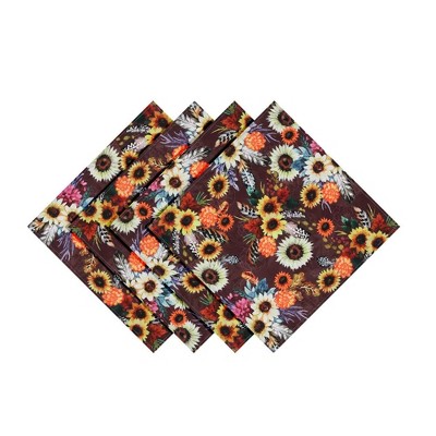 Laural Home Fall Feathers 4-Pc. 20" x 20" Napkin Set