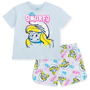 The Smurfs T-Shirt and French Terry Shorts Outfit Set - 1 of 4