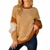 Women's Contrast Stitch Color Block Pullover Sweater - And The Why - 2 of 3