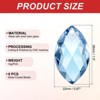 Unique Bargains K9 Crystal DIY Grid Chandelier Oval Pendant beads 1.5" 6 Pcs - 2 of 4