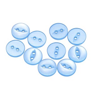 Unique Bargains Round Resin 2-Hole Fish Eye Craft Replacement Sewing Button 10 Pcs - 1 of 4