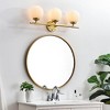 Elegant Lighting Ansley 3 light Brass and frosted white Bath Sconce - 2 of 4